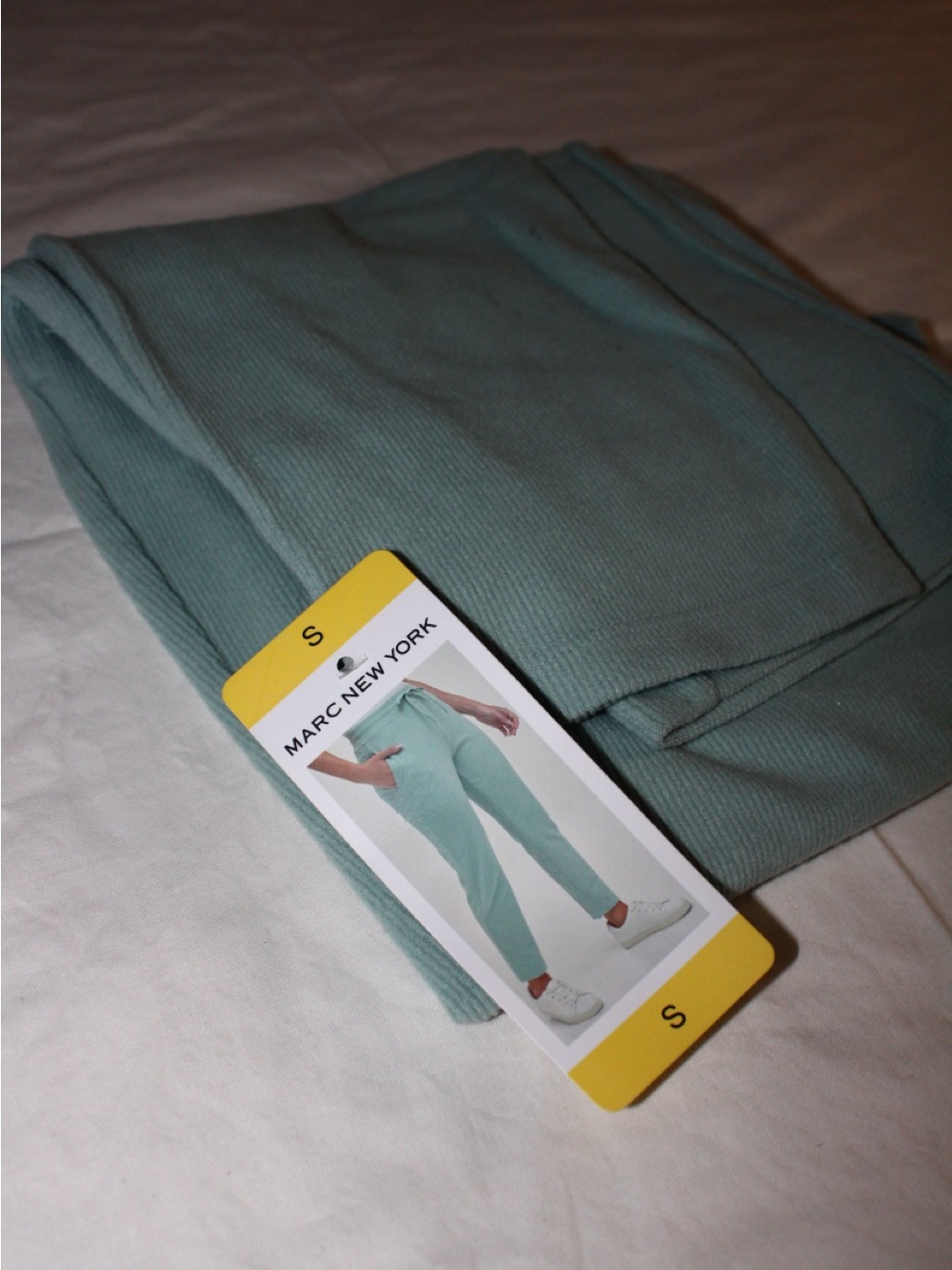 Marc New York Seafoam Ribbed Knit Pants